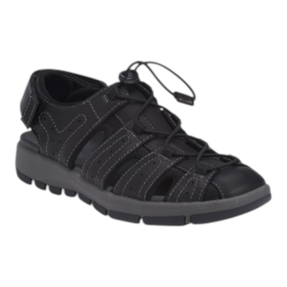 Clarks Other - CLARKS Mens Leather Brixby Cove Sandals Size Various Black color